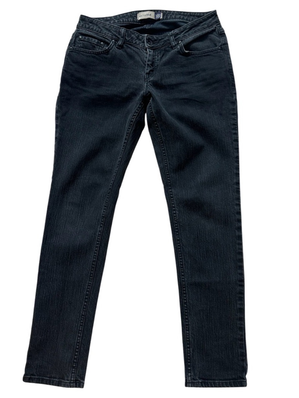 Anchors blue Curvy Women's Black Skinny Stretch Jeans Sleek Slim Fit Juniors 7